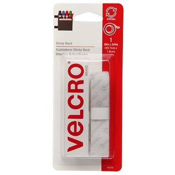 Velcro Brand 18x34 WHT Hook And Loop Tape 90079